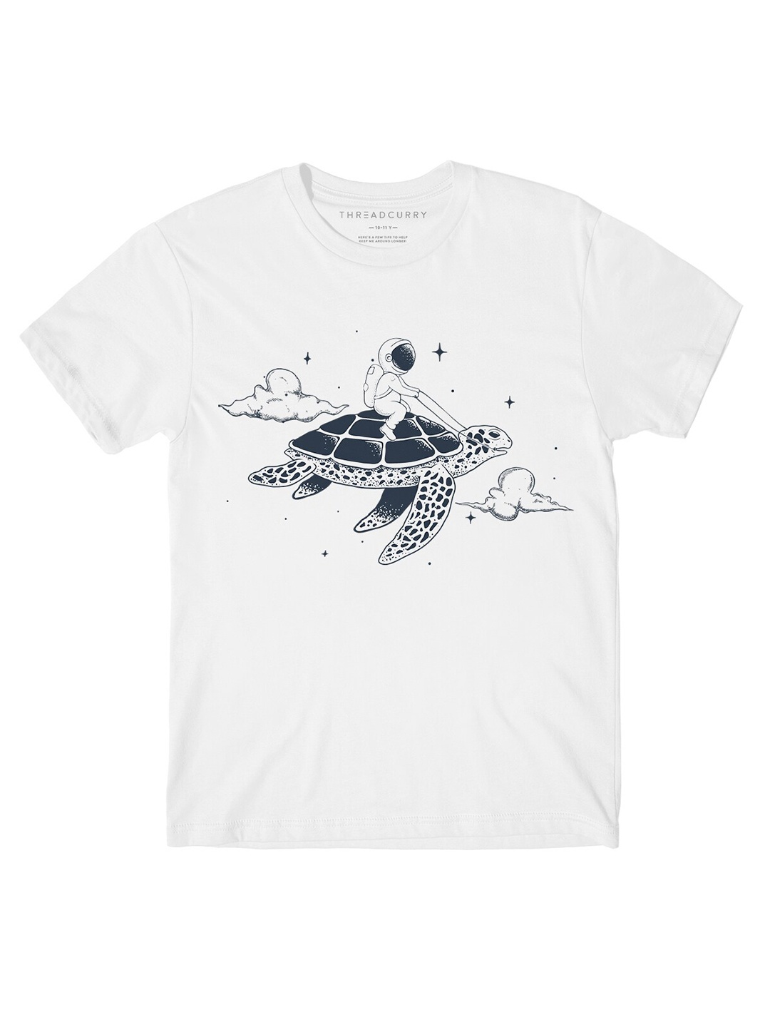 

THREADCURRY Boys White Astronaut Printed T-shirt