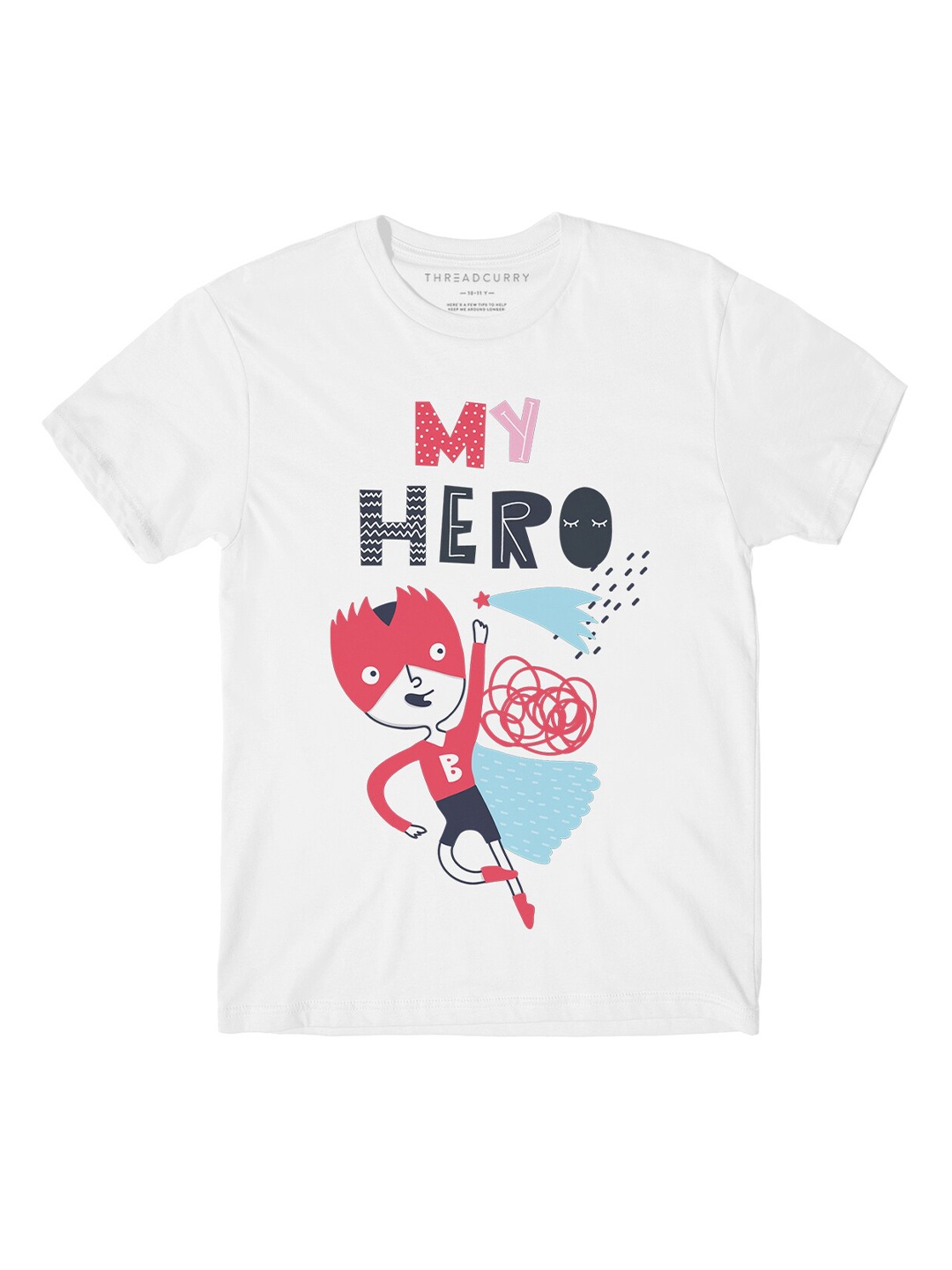 

THREADCURRY Boys White Printed T-shirt