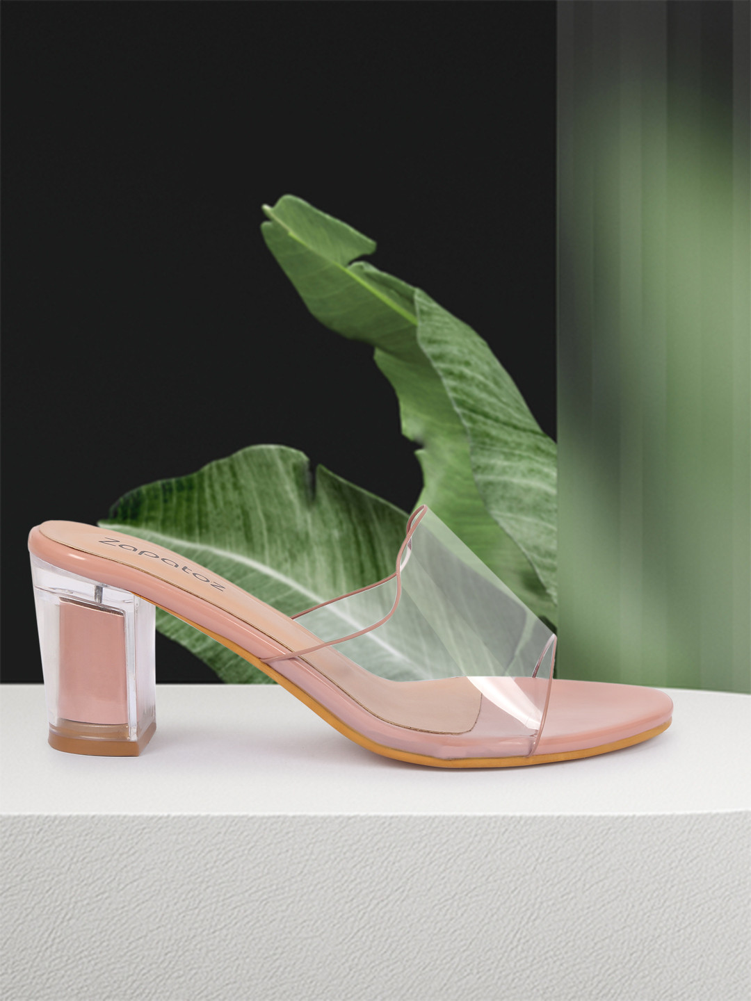 

ZAPATOZ Women Pink PU Block Heels