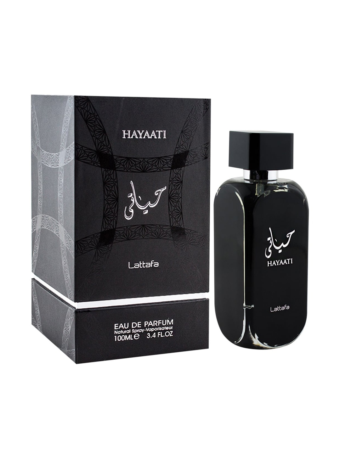 

Lattafa Hayati (Black) Eau De Perfum 100ml, Transparent