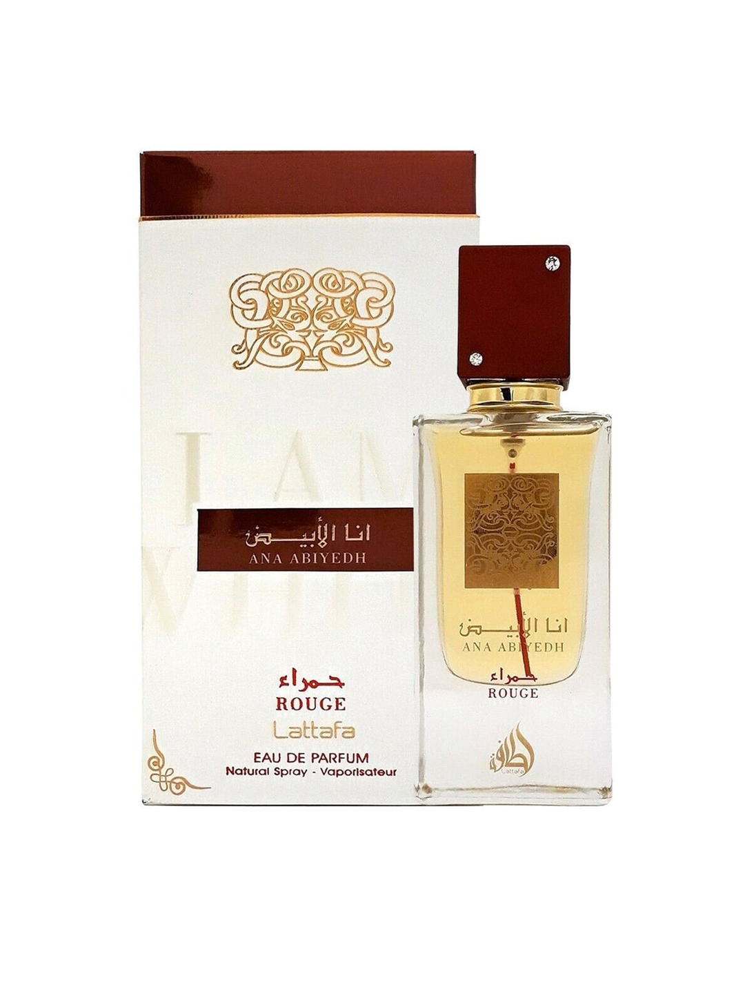 

Lattafa Unisex Ana Abiyedh Rouge Eau De Parfum 100 ml, White