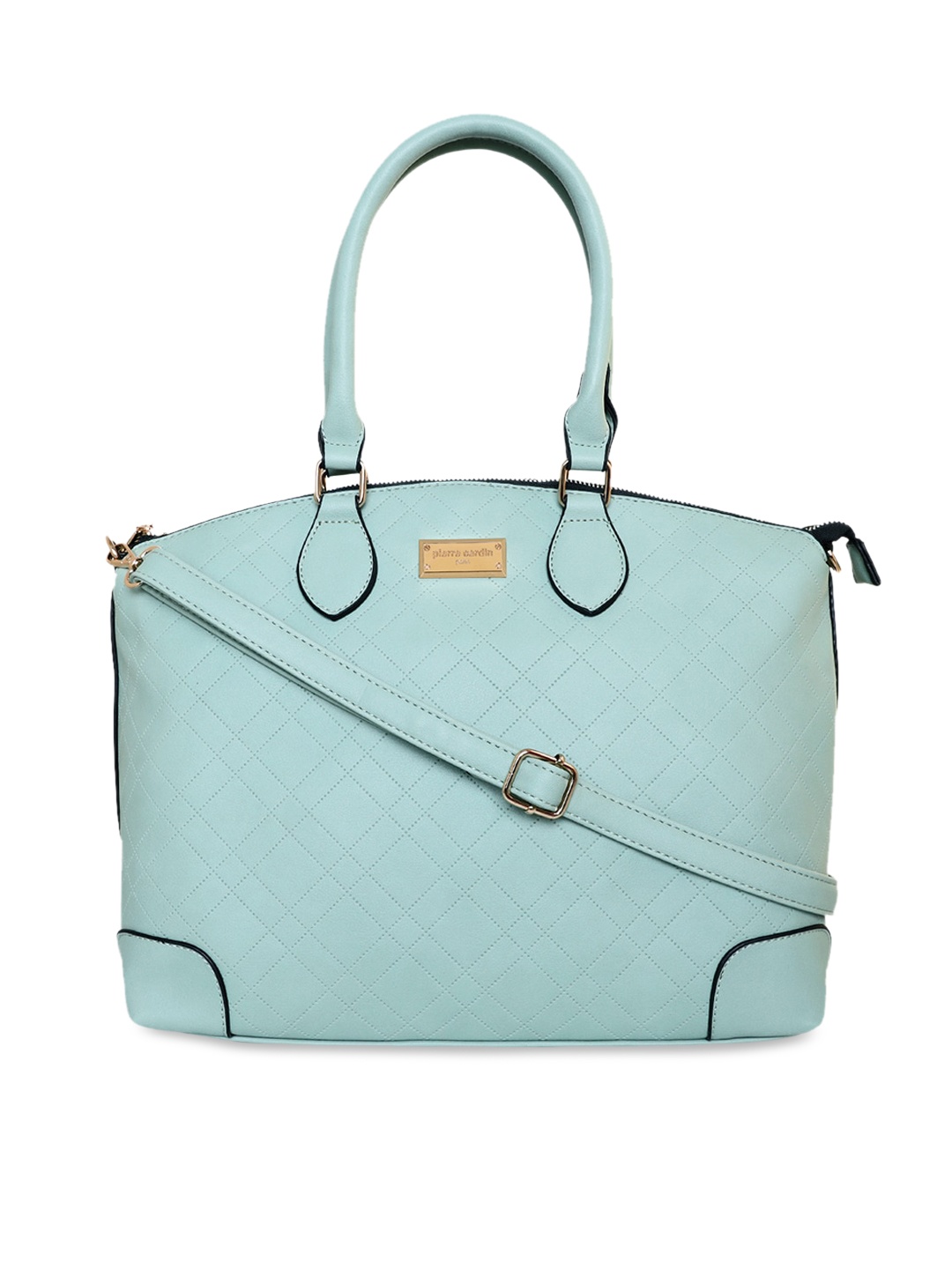 

pierre cardin Blue Textured PU Structured Handheld Bag