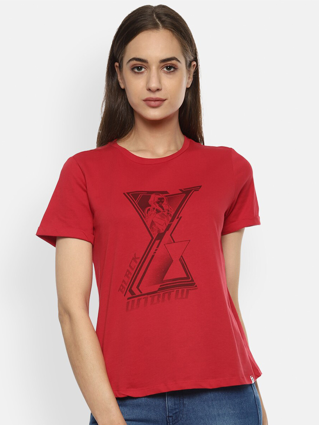 

Van Heusen Woman Women Red Printed T-shirt