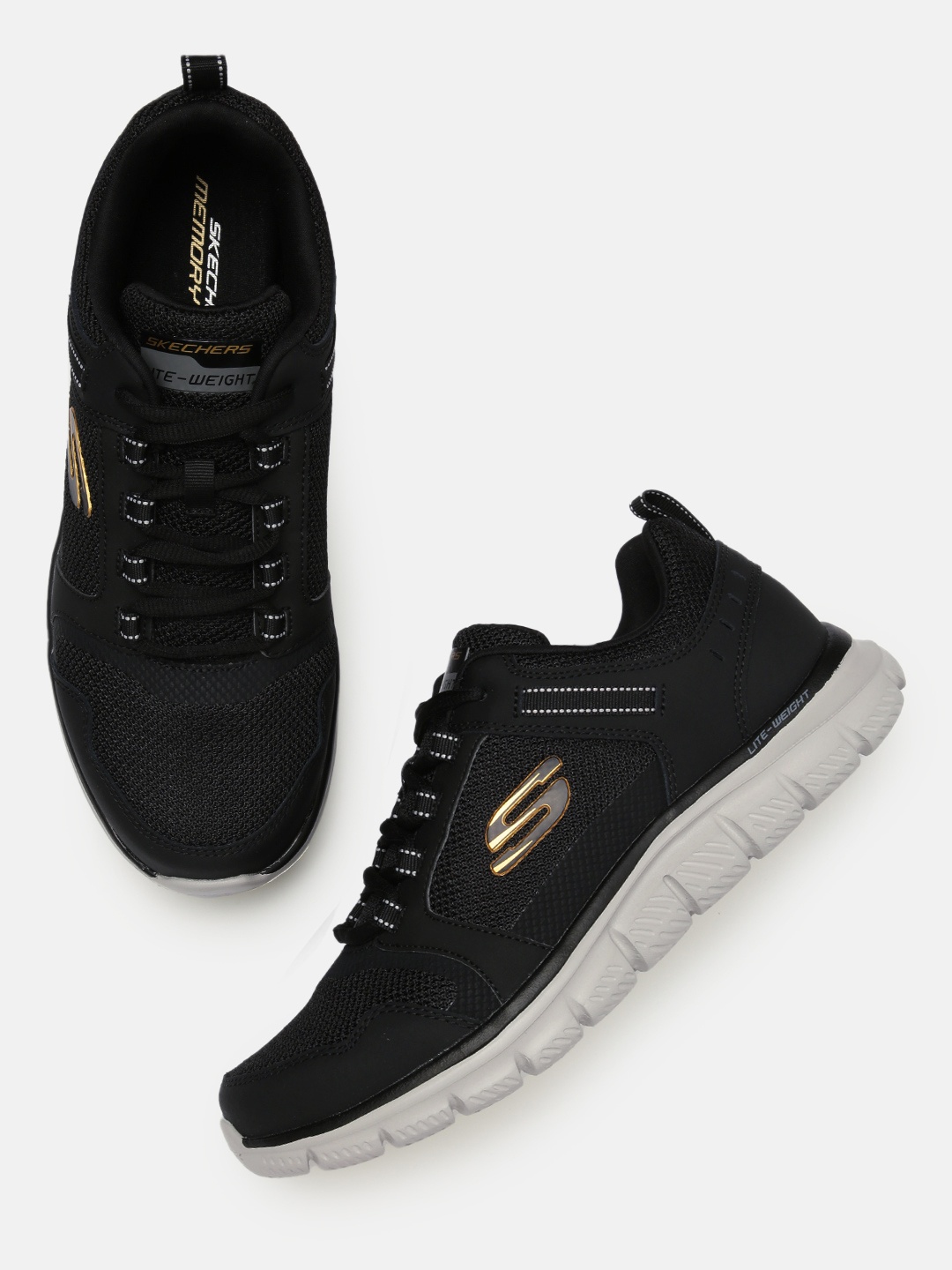 

Skechers Men Black Solid TRACK - KNOCKHILL Sneakers