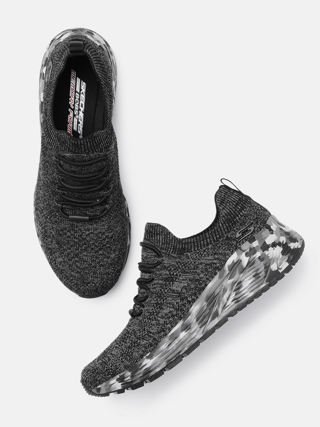 

Skechers Women Grey Melange Bobs Sparrow 2.0- Brindle Bae Sneakers