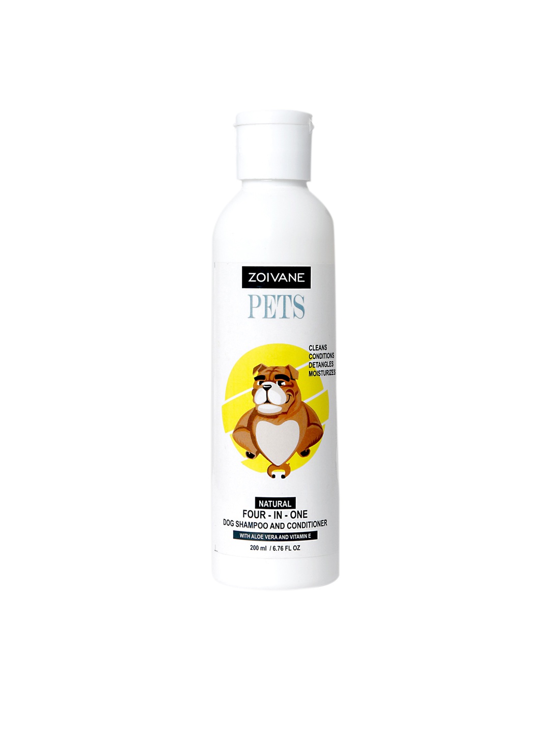 

ZOIVANE Unisex White & Yellow Pet Natural 4 IN 1 Pet Shampoo 200ml