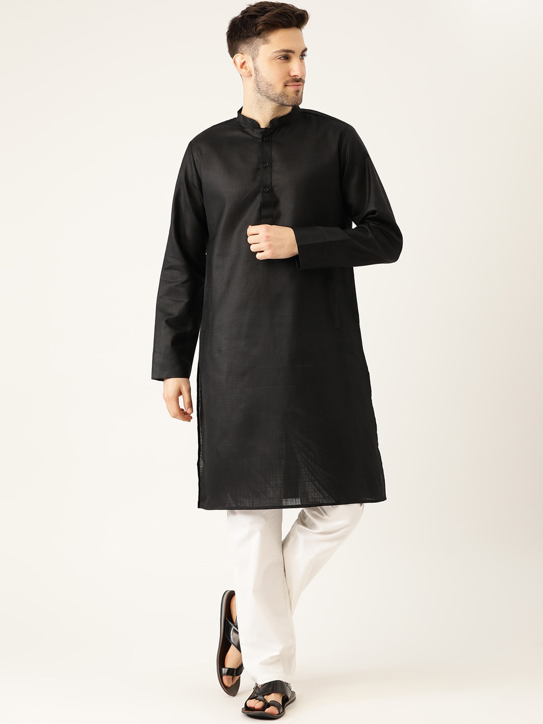 

Molly & Michel Men Black Kurta