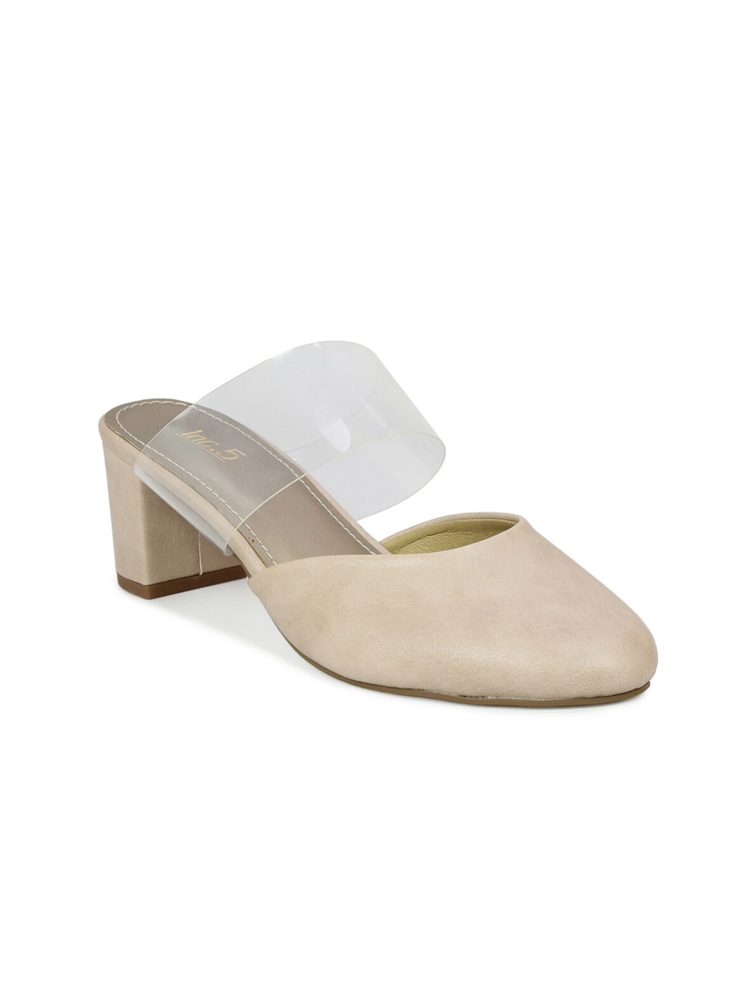 

Inc 5 Women Beige Block Pumps