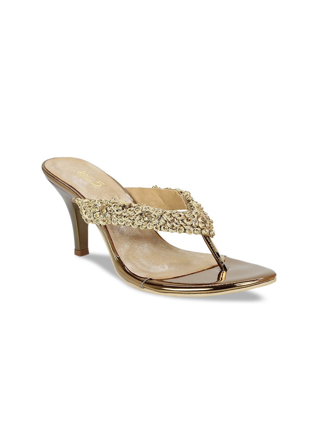 

Inc 5 Women Gold-Toned Embellished Heels