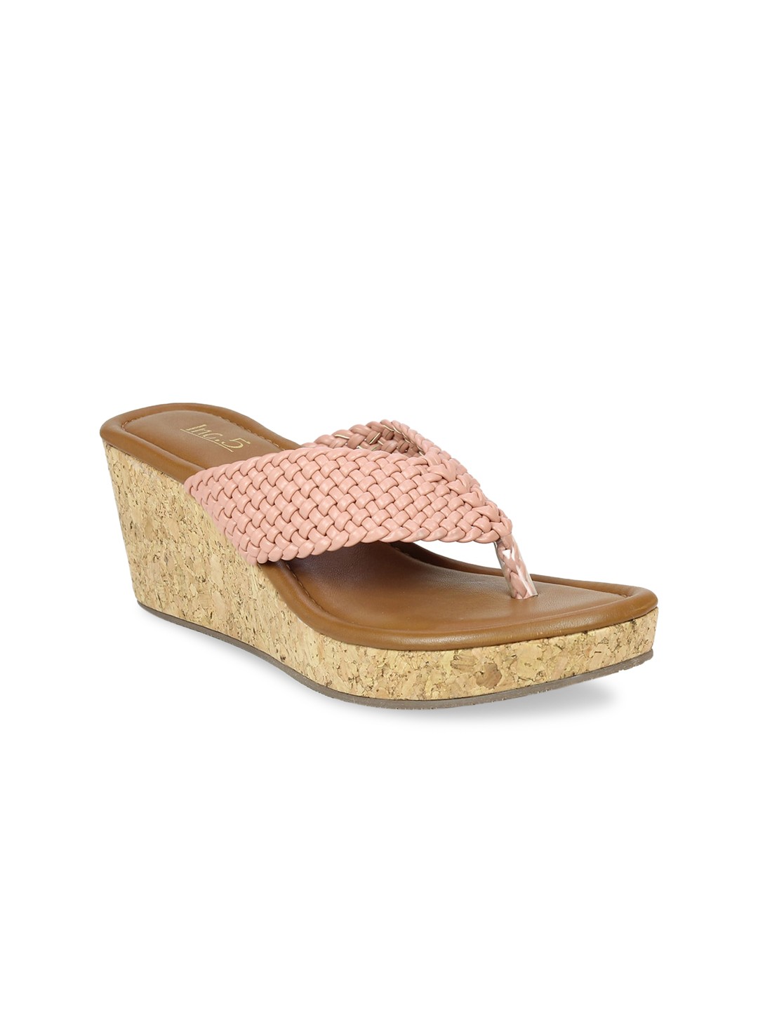 

Inc 5 Women Peach-Coloured Embellished Wedges