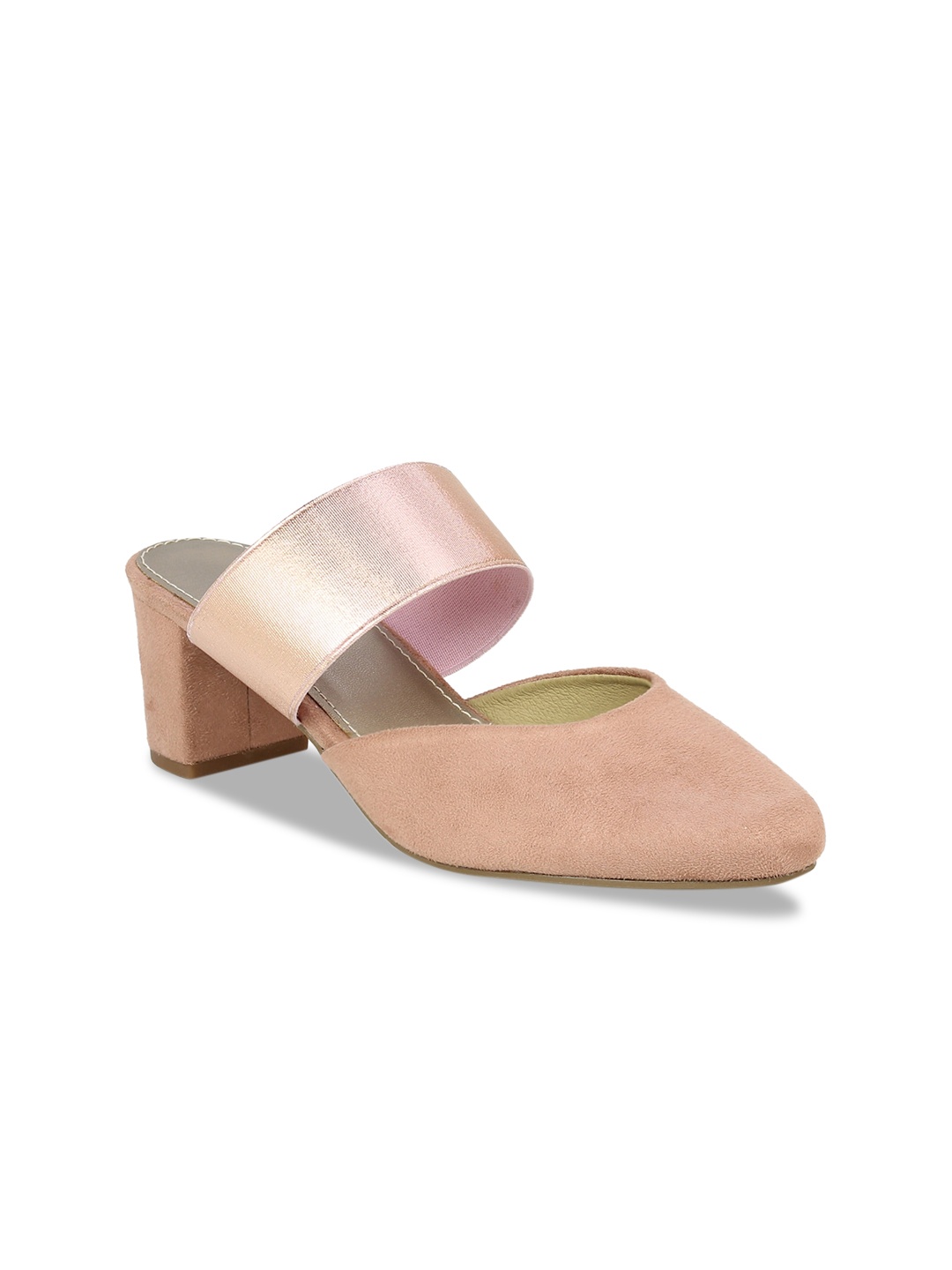

Inc 5 Women Peach-Coloured Block Pumps