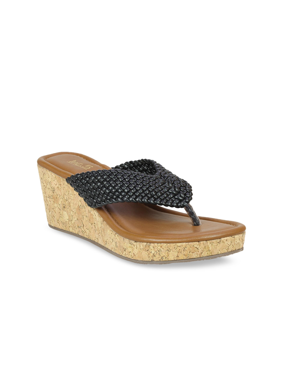 

Inc 5 Women Black Embellished Wedges