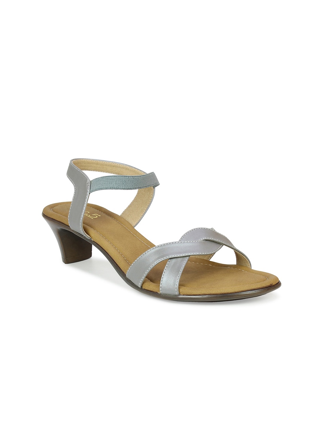 

Inc 5 Women Grey Backstrap Kitten Heels