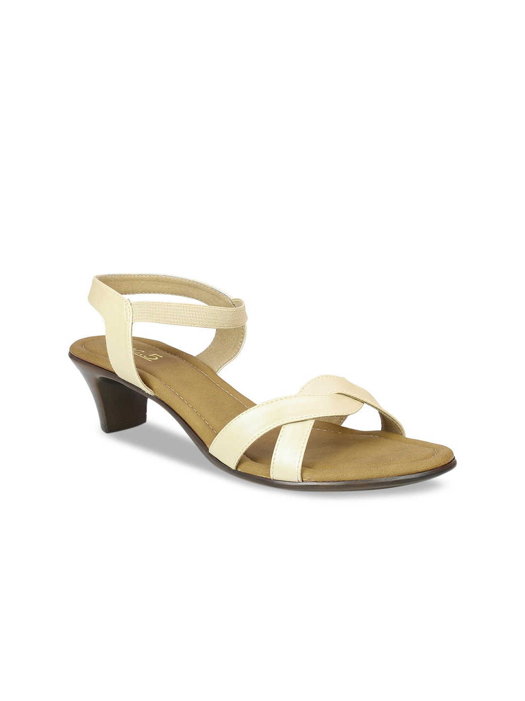 

Inc 5 Women Beige Backstrap Kitten Heels