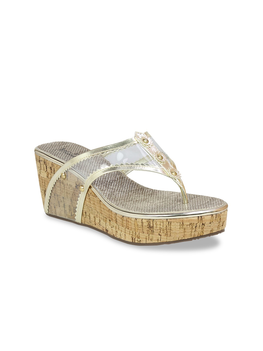 

Inc 5 Gold-Toned Printed Wedge Sandals