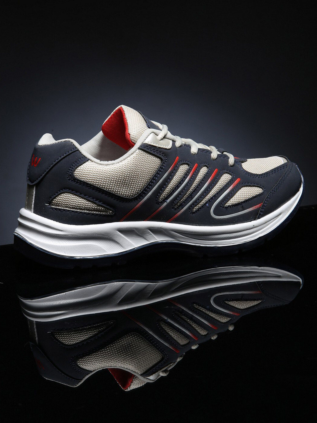 

ASIAN Men Grey & Navy Blue Running Shoes