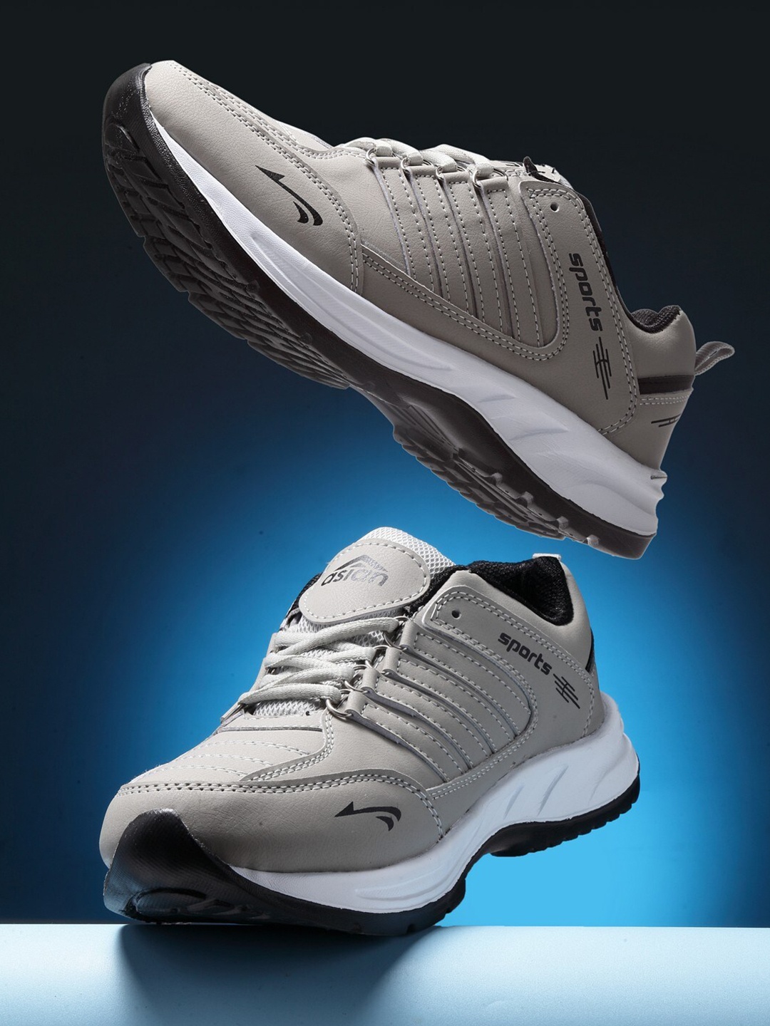 

ASIAN Men Grey & White Cosko Running Shoes