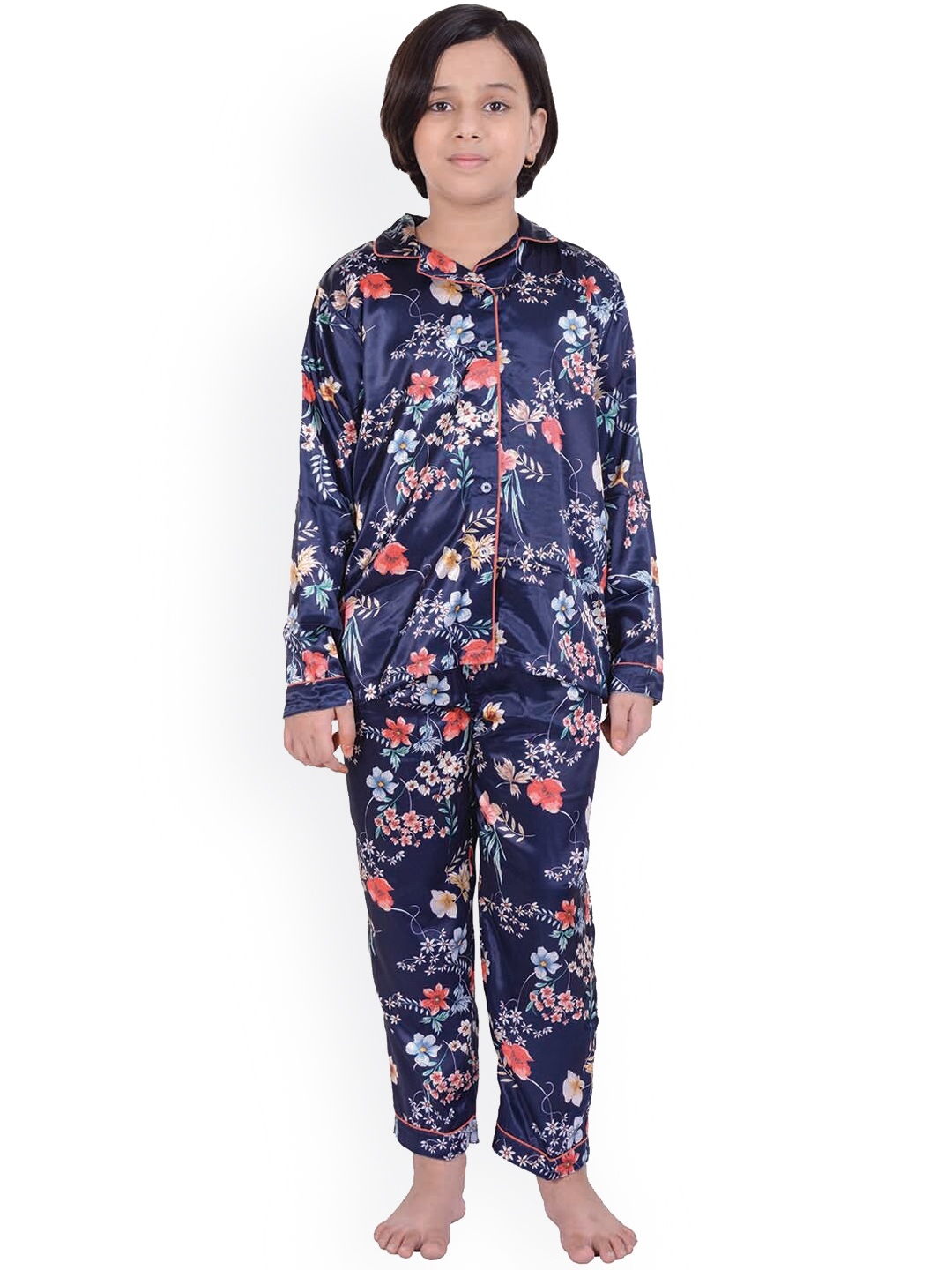 

Zoom Minimondo Unisex Kids Blue & Red Printed Night suit