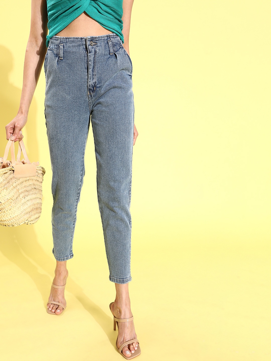

SHECZZAR Women Blue High-Rise Jeans