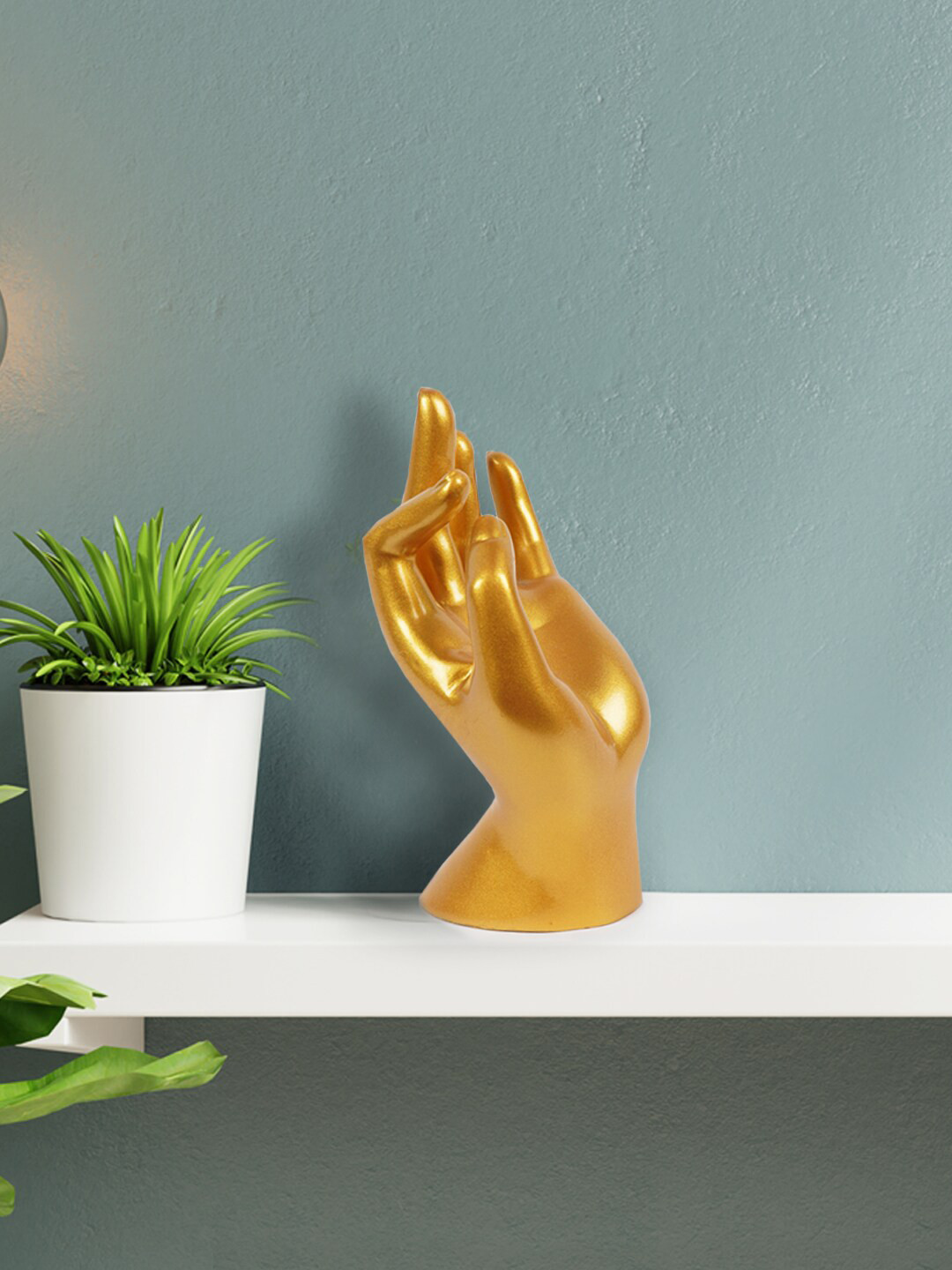 

THE ARTMENT Gold-Toned Modern Art Untainted Hand Jewelry Holder