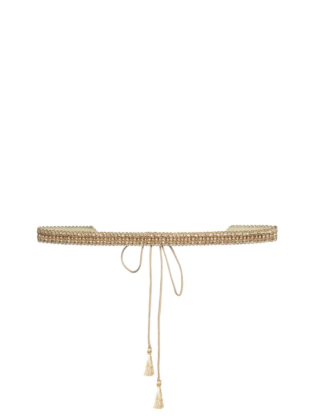 

INDYA X PAYAL SINGHAL Women Gold-Toned Braided Gota Lace Belt