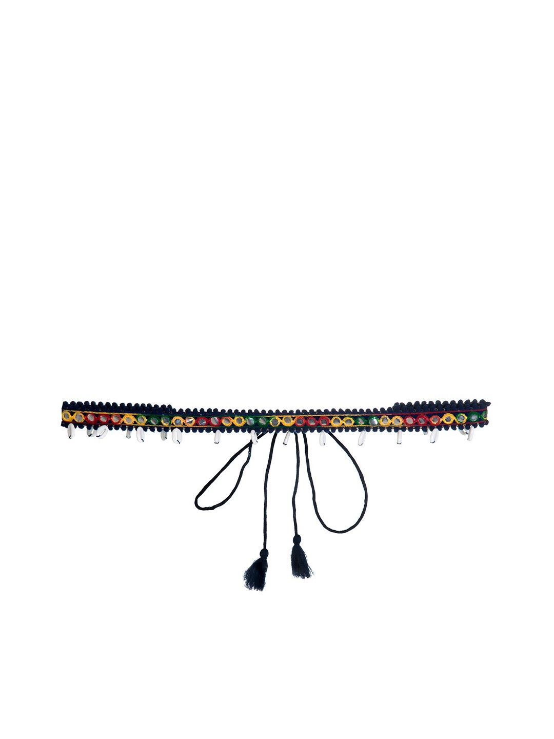 

INDYA X PAYAL SINGHAL Women Navy Blue Vivid Mirror Shell Belt