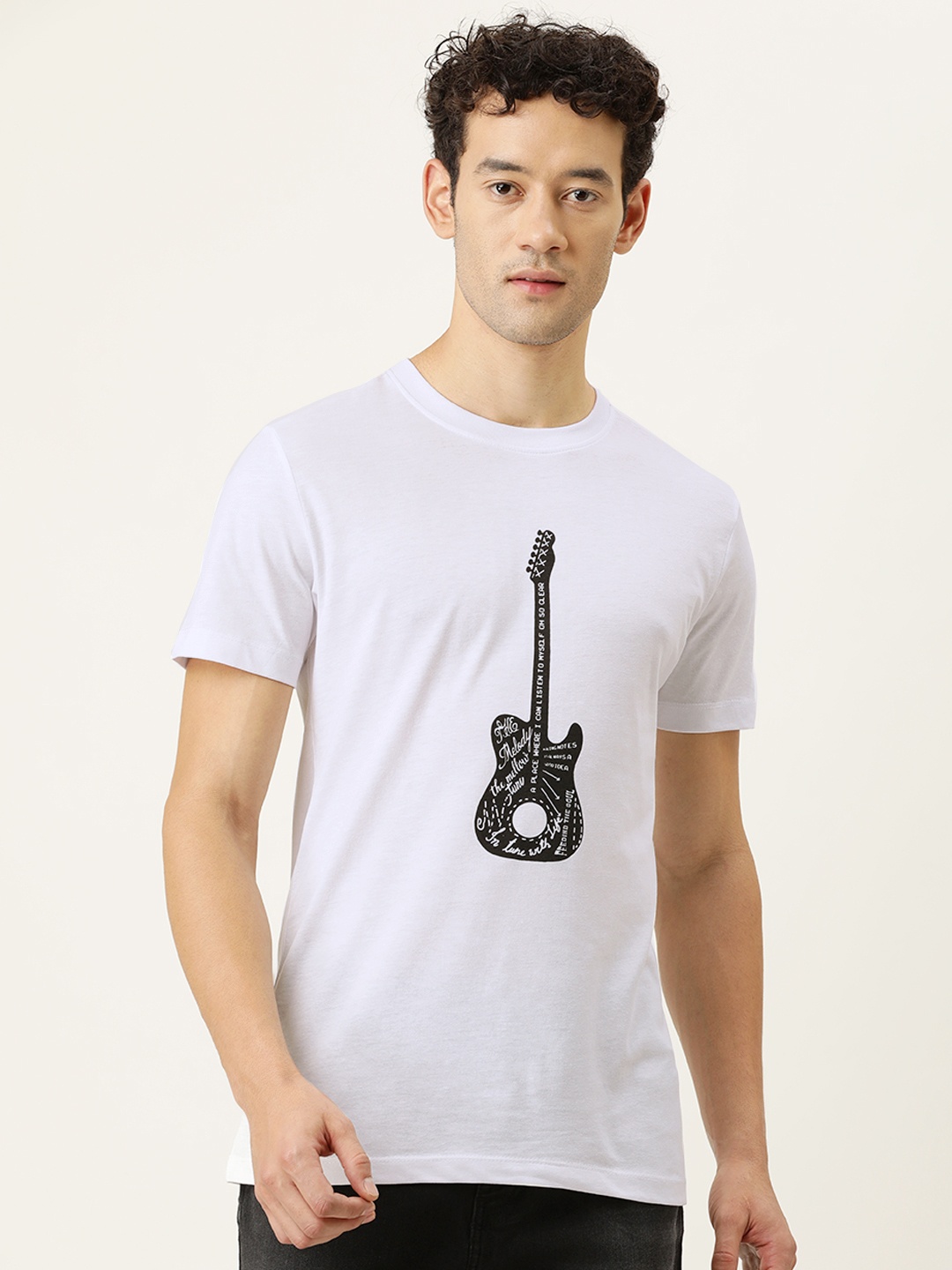 

FOREVER 21 Men White Printed T-shirt