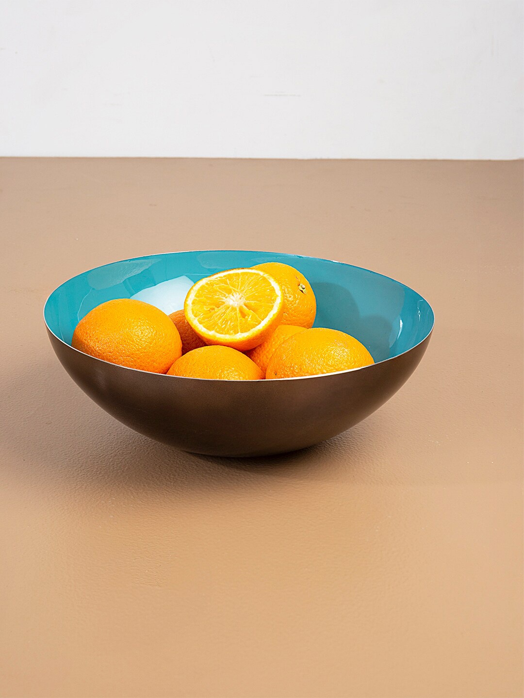 

ellementry Blue & Grey Solid Metal Serving Bowl