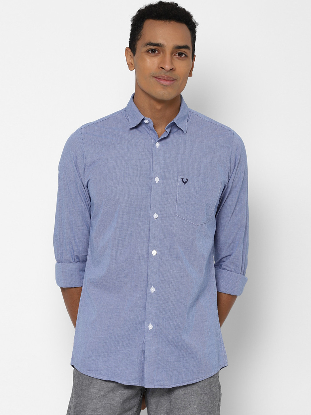 

Allen Solly Men Blue Slim Fit Casual Shirt
