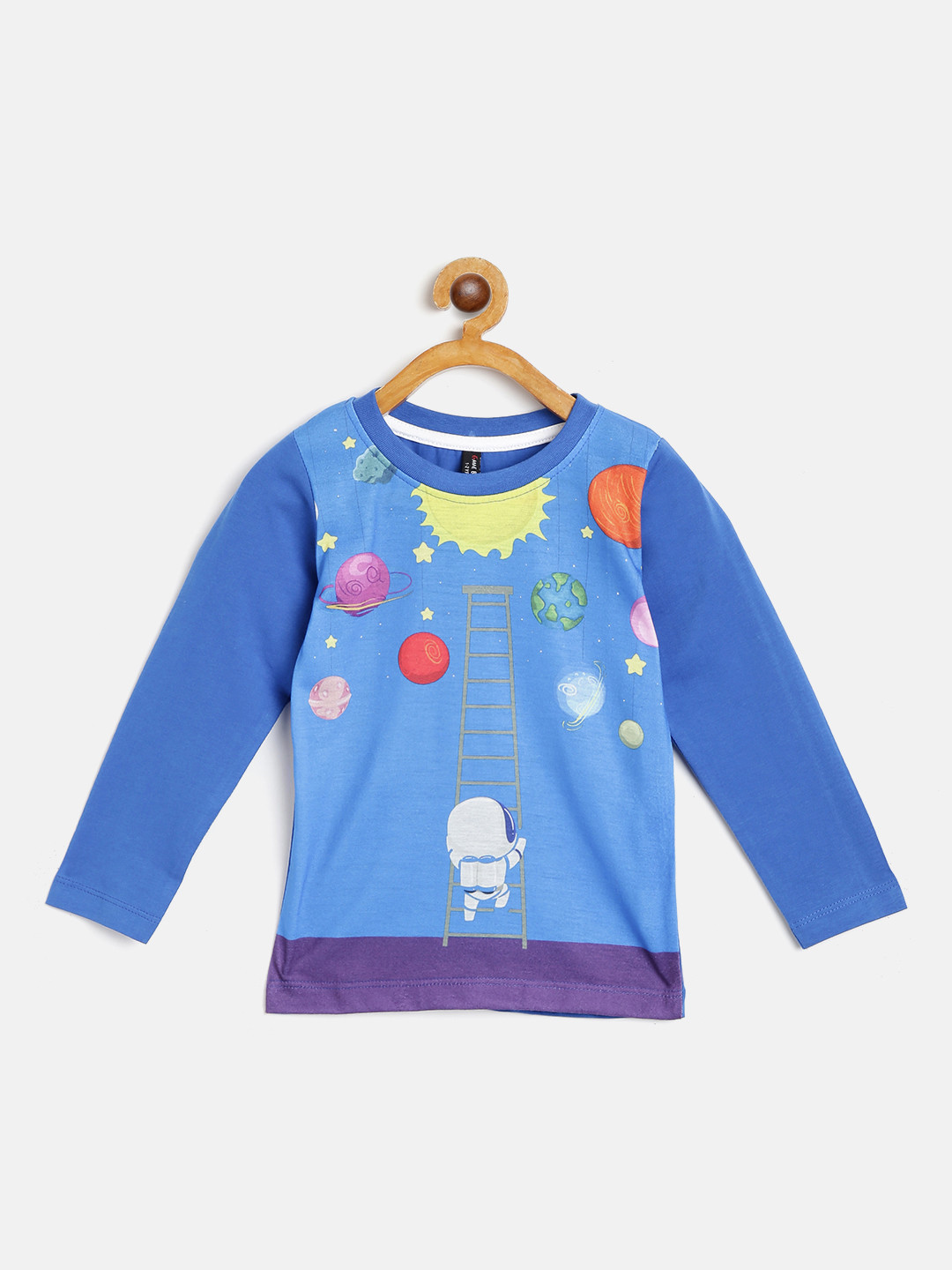 

GAME BEGINS Boys Blue Printed Pure Cotton T-shirt