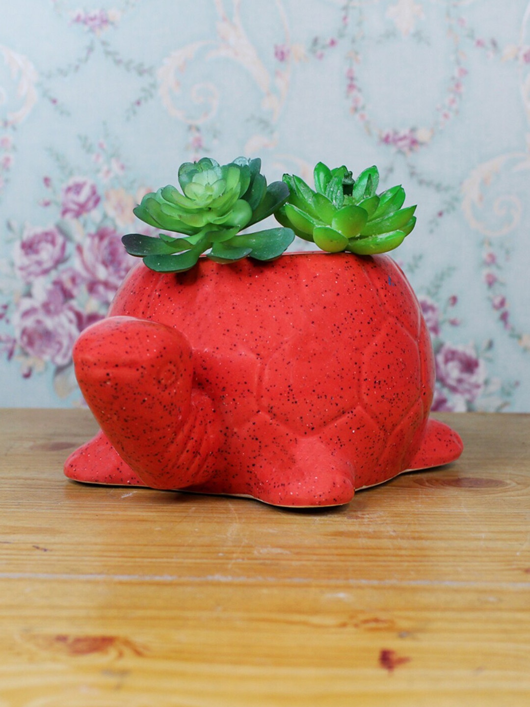 

Wonderland Red Ceramic Turtle Pot