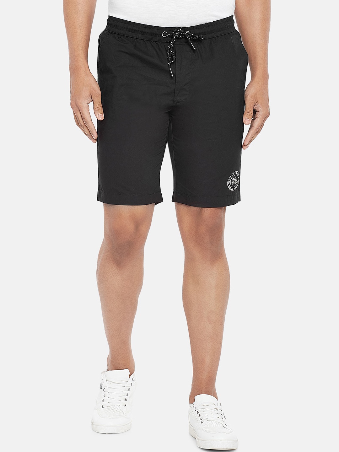 

Urban Ranger by pantaloons Men Black Slim Fit Cotton Regular Shorts