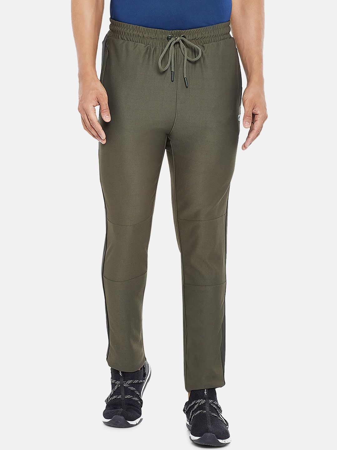 

Ajile by Pantaloons Men Olive Green Solid Slim-Fit Track Pants