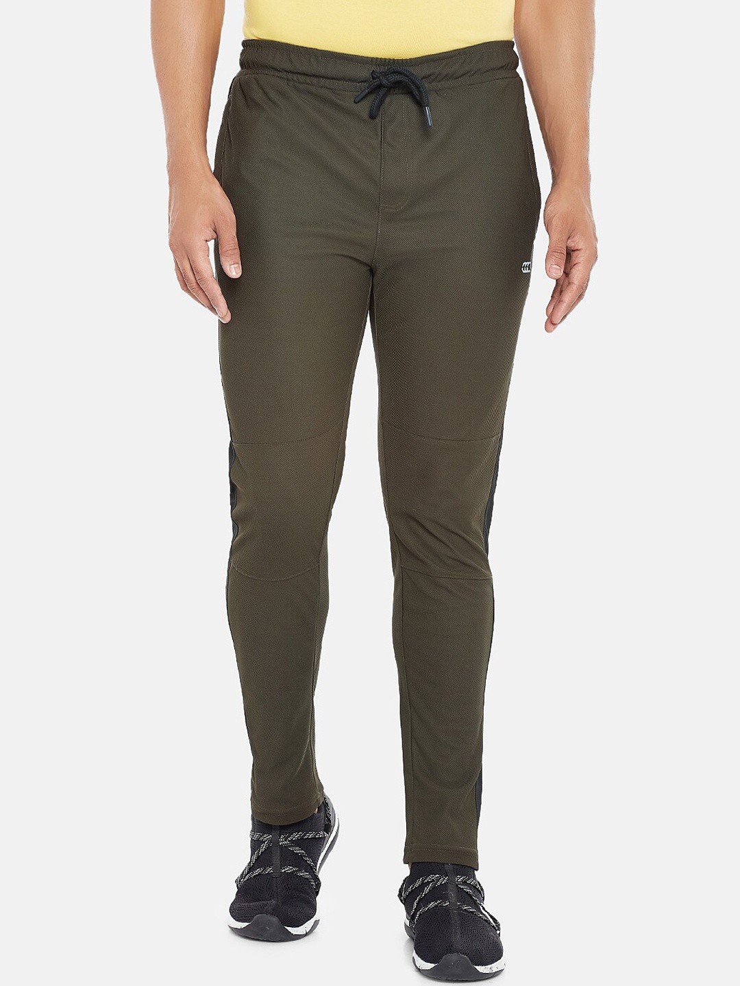 

Ajile by Pantaloons Men Olive Green Solid Slim-Fit Track Pants