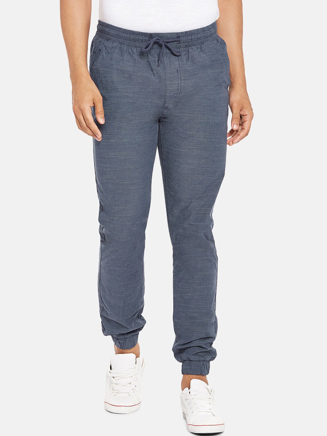 

Urban Ranger by pantaloons Men Navy Blue Slim Fit Joggers Trousers