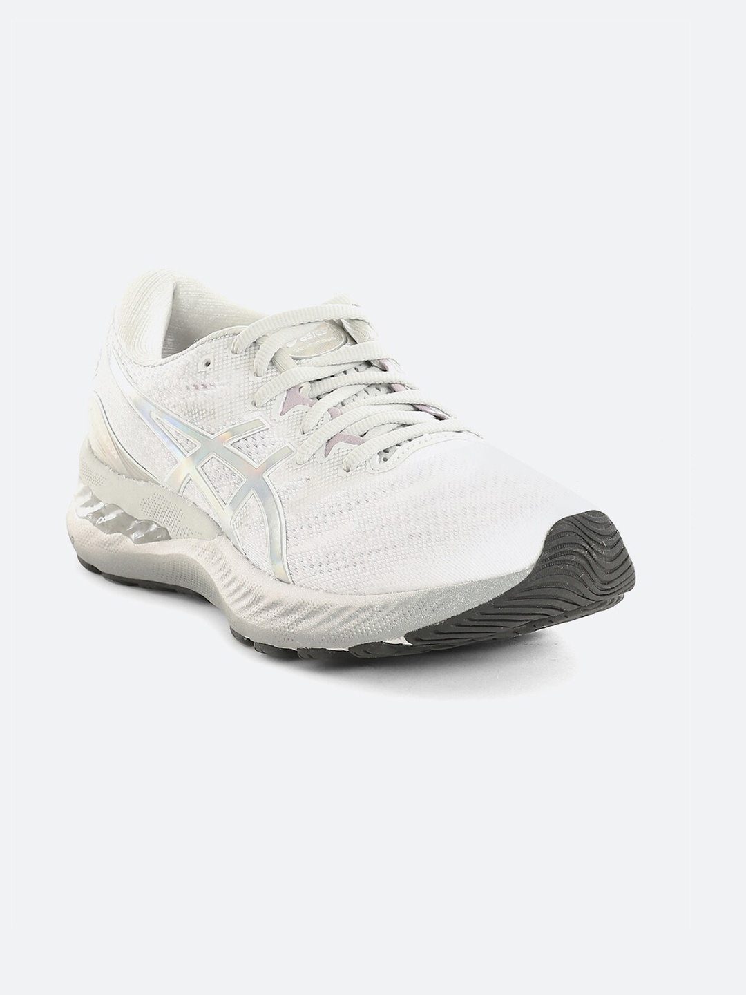 

ASICS Women White Running Non-Marking Shoes GEL-NIMBUS 23 PLATINUM