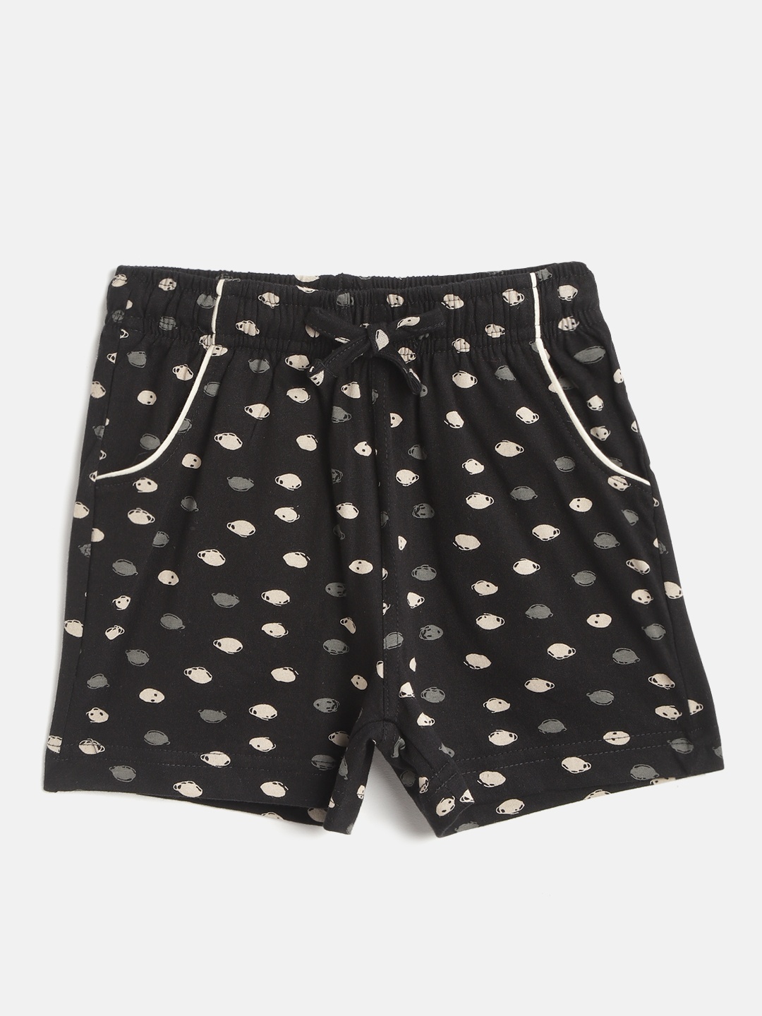 

Sweet Dreams Girls Black & Beige Conversational Print Lounge Shorts