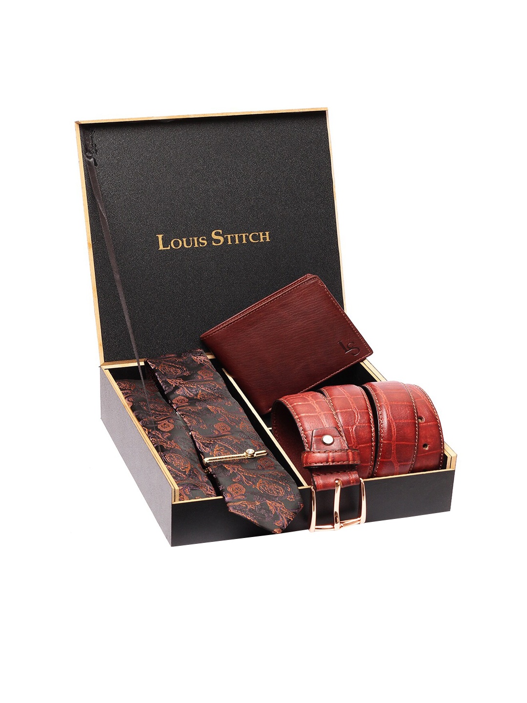 

LOUIS STITCH Men Accessory Gift Set, Brown