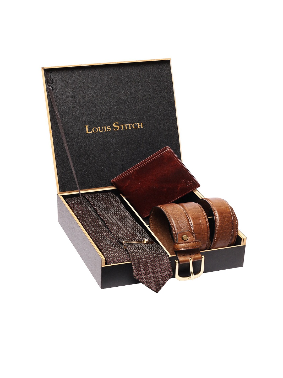 

LOUIS STITCH Men Brown Accessory Gift Set