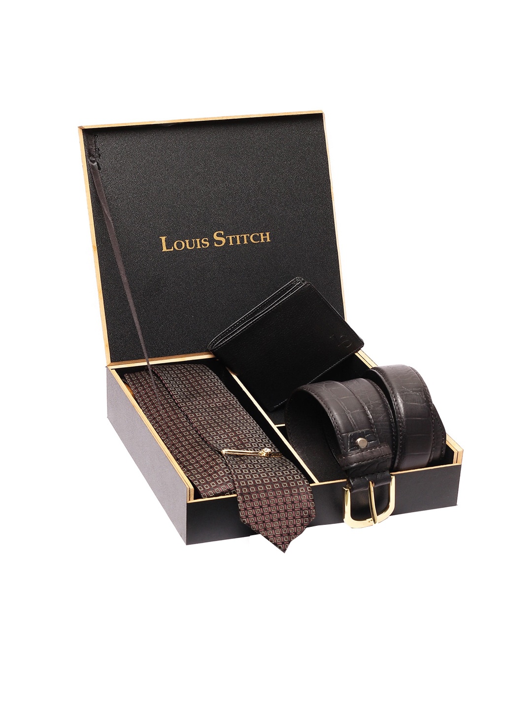 

LOUIS STITCH Men Accessory Gift Set, Brown