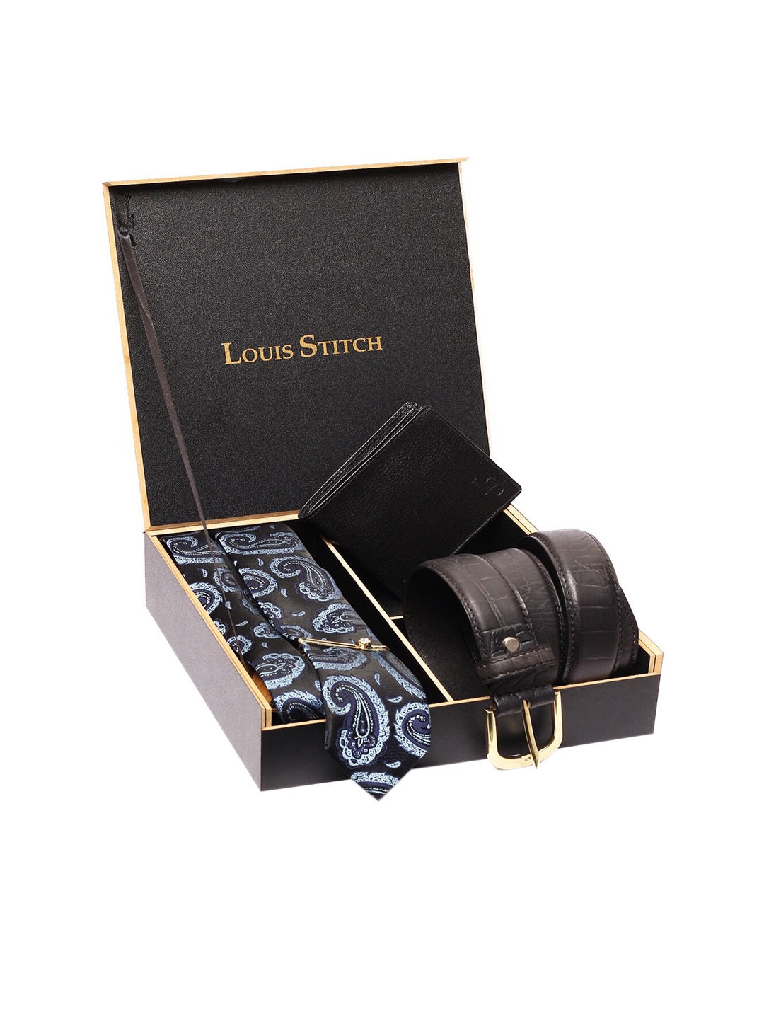 

LOUIS STITCH Men Black & Blue Accessory Gift Set