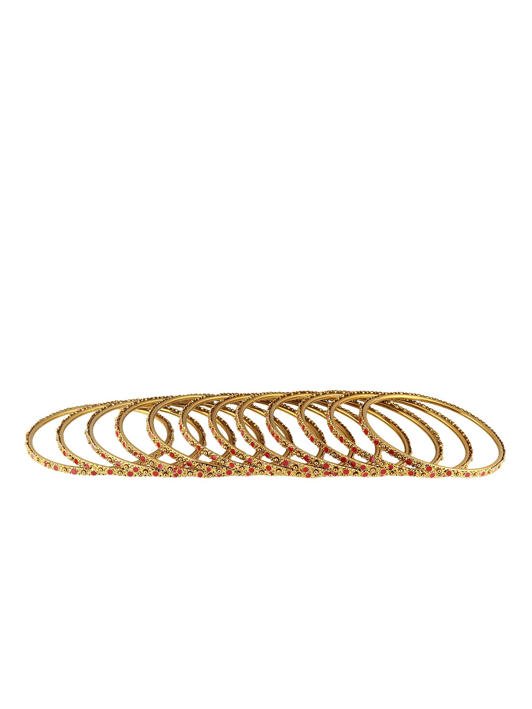

Adwitiya Set Of 12 24CT Gold-Plated Bangles Handcarfted Bangles