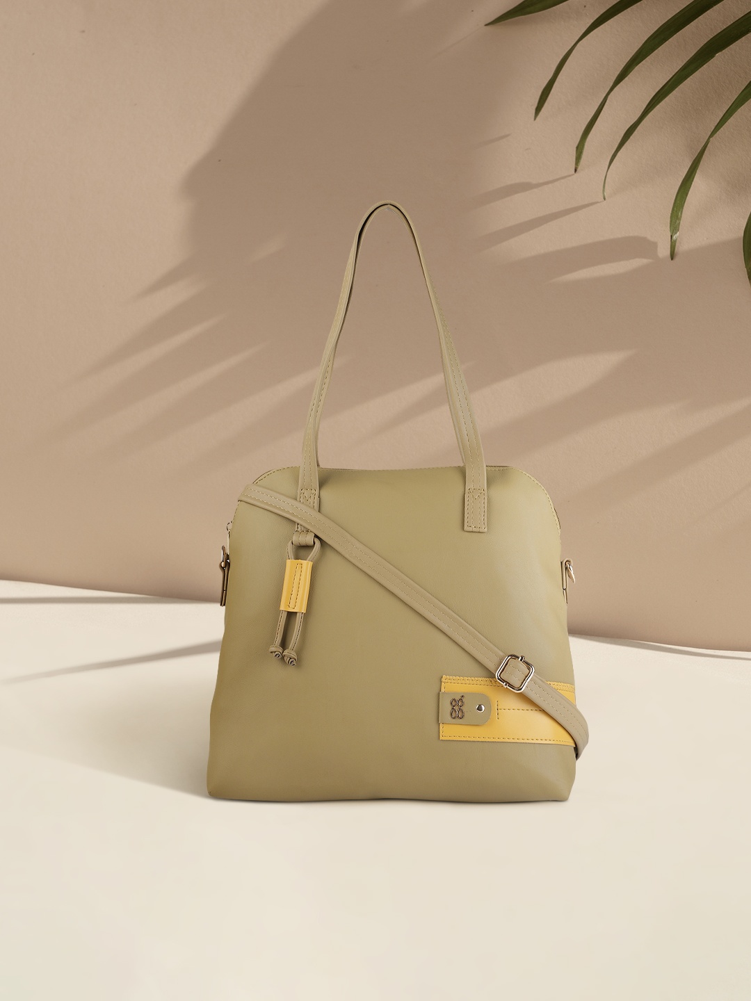 

Baggit Khaki Solid Oversized Bowling Shoulder Bag