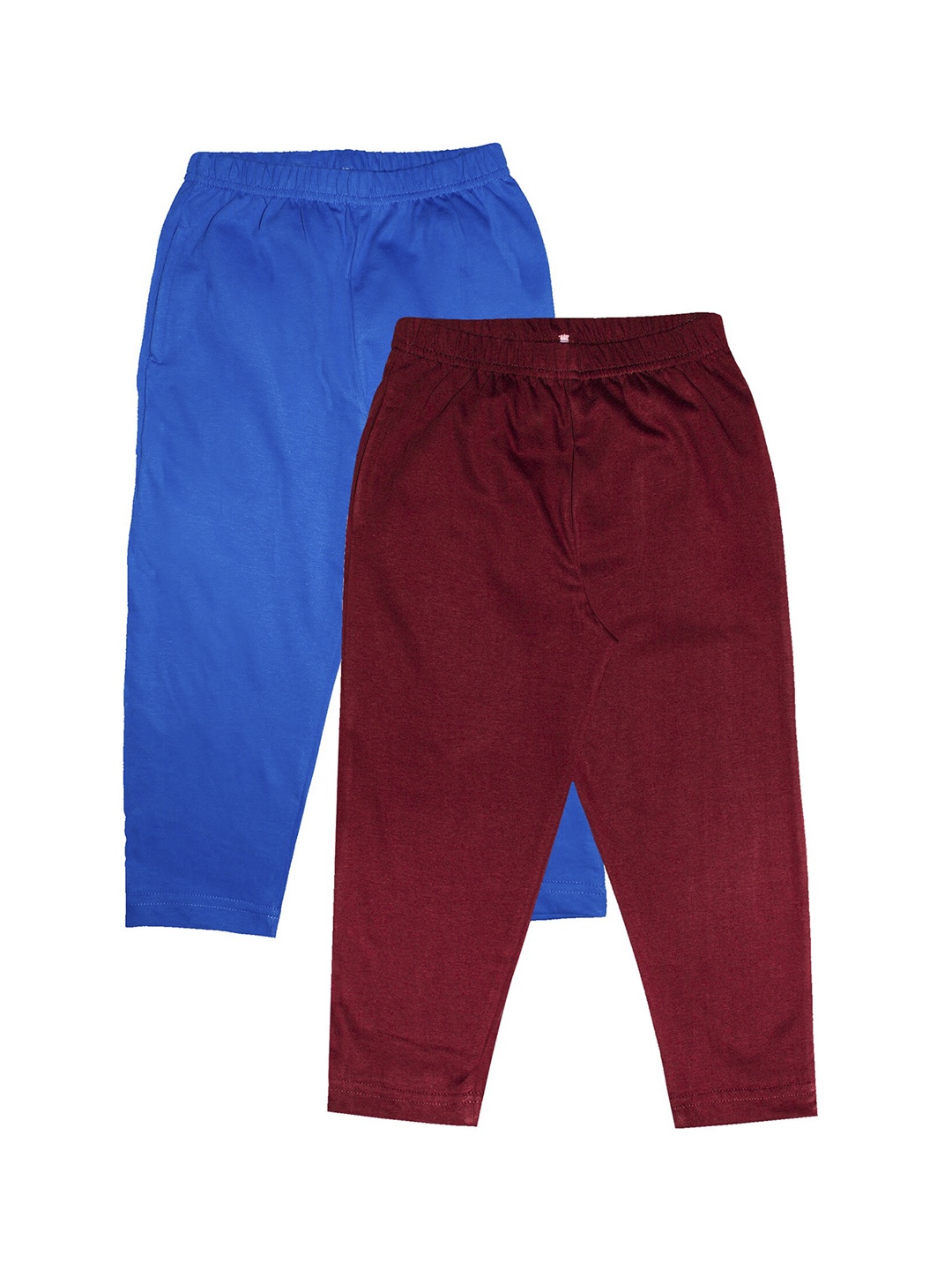 

KiddoPanti Boys Pack of 2 Solid Pyjama Pants With Single Pocket, Maroon