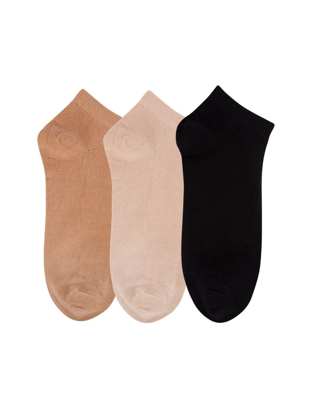 

N2S NEXT2SKIN Women Pack Of 3 Assorted Ankle-Length Socks