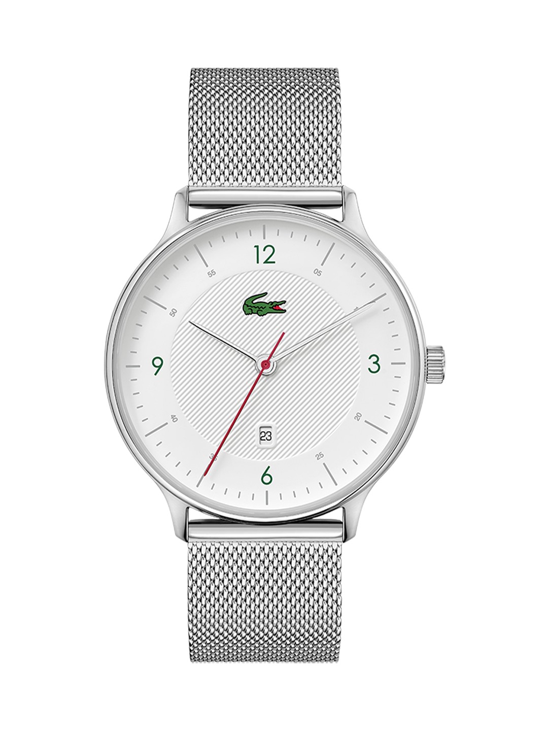

Lacoste Men White Brass Dial & Silver Toned Stainless Steel Straps Analogue Watch 2011136
