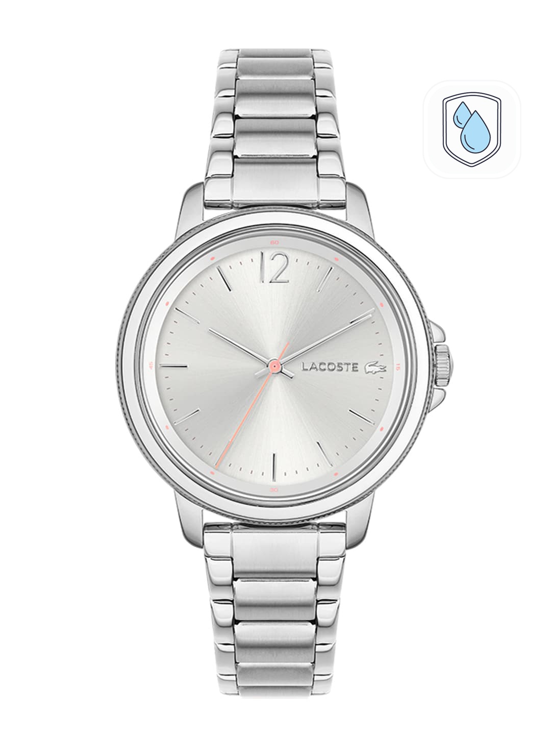 

Lacoste Women Silver-Toned Brass Dial& Silver Toned Stainless Steel Analogue Watch 2001200