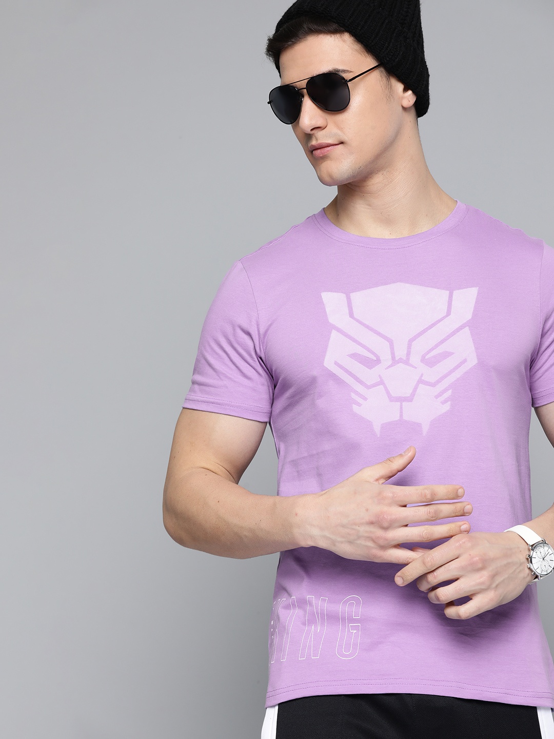 

Kook N Keech Marvel Cotton Men T-shirt, Purple