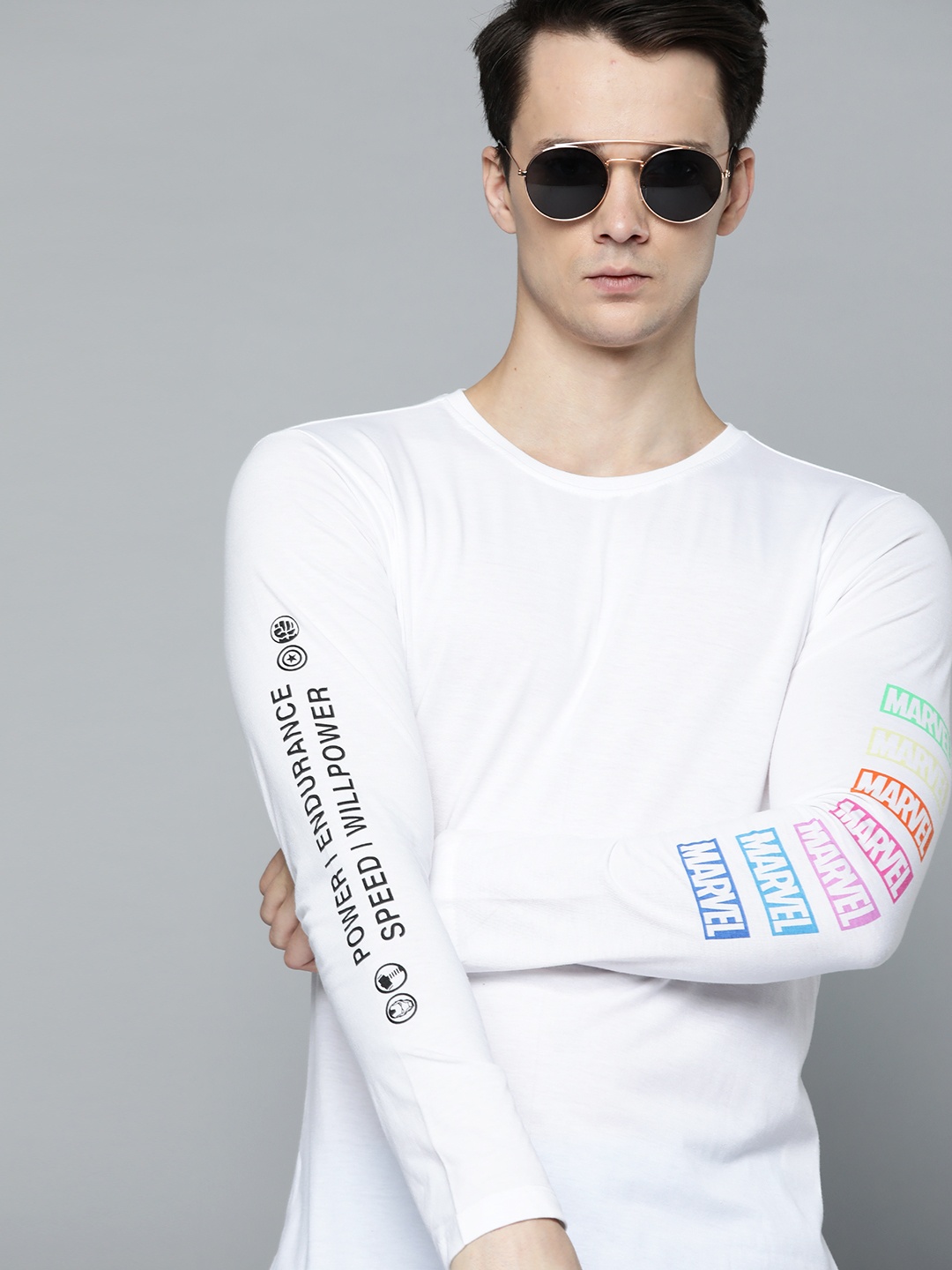 

Kook N Keech Marvel Men White Pure Cotton Printed Detail T-shirt