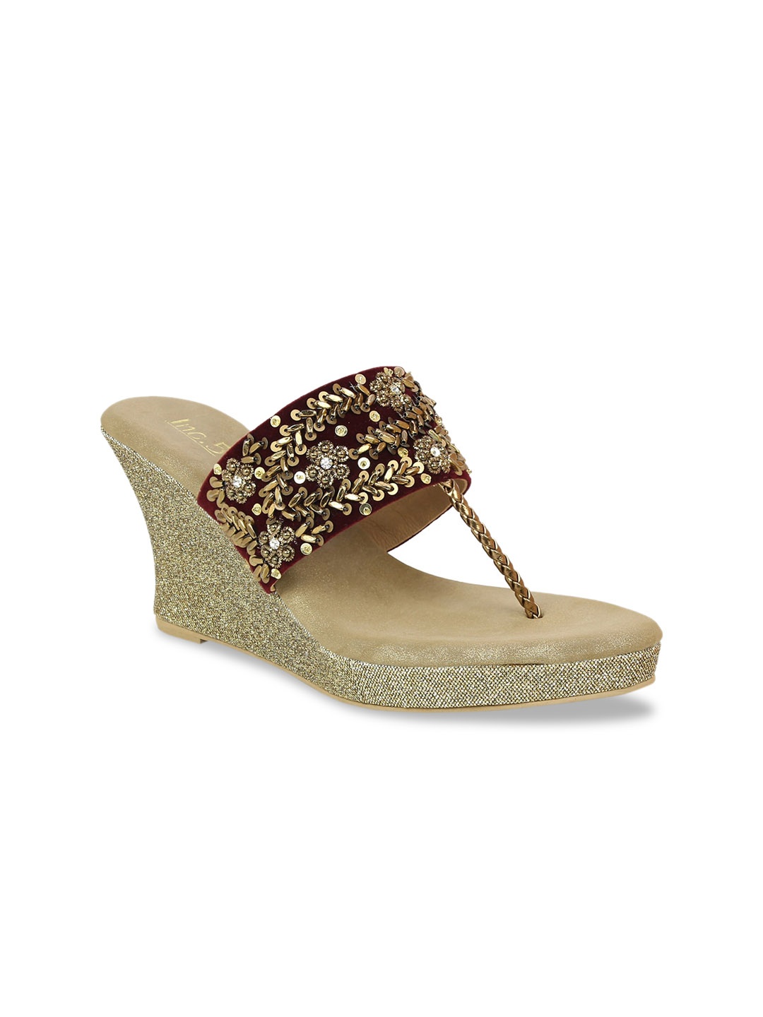 

Inc 5 Women Gold-Toned Wedge Heels